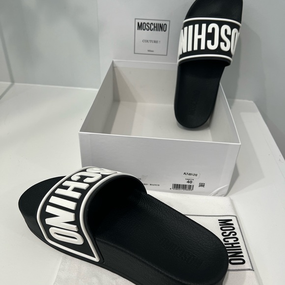 SOLD Moschino Platform Slide Sandals - Picture 1 of 6